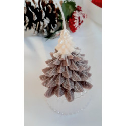 Lumanare parfumata Brad de Craciun cu zapada si aroma de ciocolata, cadouri handmade, ceara soia Lumanare parfumata Brad de Craciun cu zapada si aroma de ciocolata, cadouri handmade, ceara soia