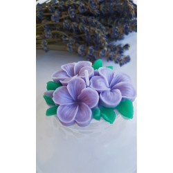 Lumanare floare exotica cu parfum liliac din ceara soia