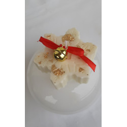 Lumanare fulg de zapada cu clopotel pentru cadouri de Craciun